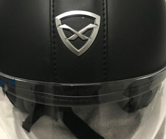 CapaceteE NEXX X70 GROOVY em pele preto aberto C/ VISEIRA SOLAR