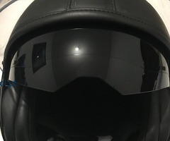 CapaceteE NEXX X70 GROOVY em pele preto aberto C/ VISEIRA SOLAR