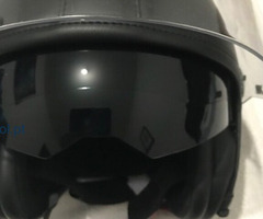 CapaceteE NEXX X70 GROOVY em pele preto aberto C/ VISEIRA SOLAR
