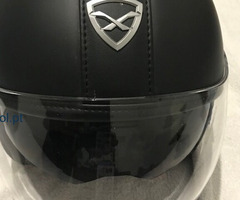 CapaceteE NEXX X70 GROOVY em pele preto aberto C/ VISEIRA SOLAR